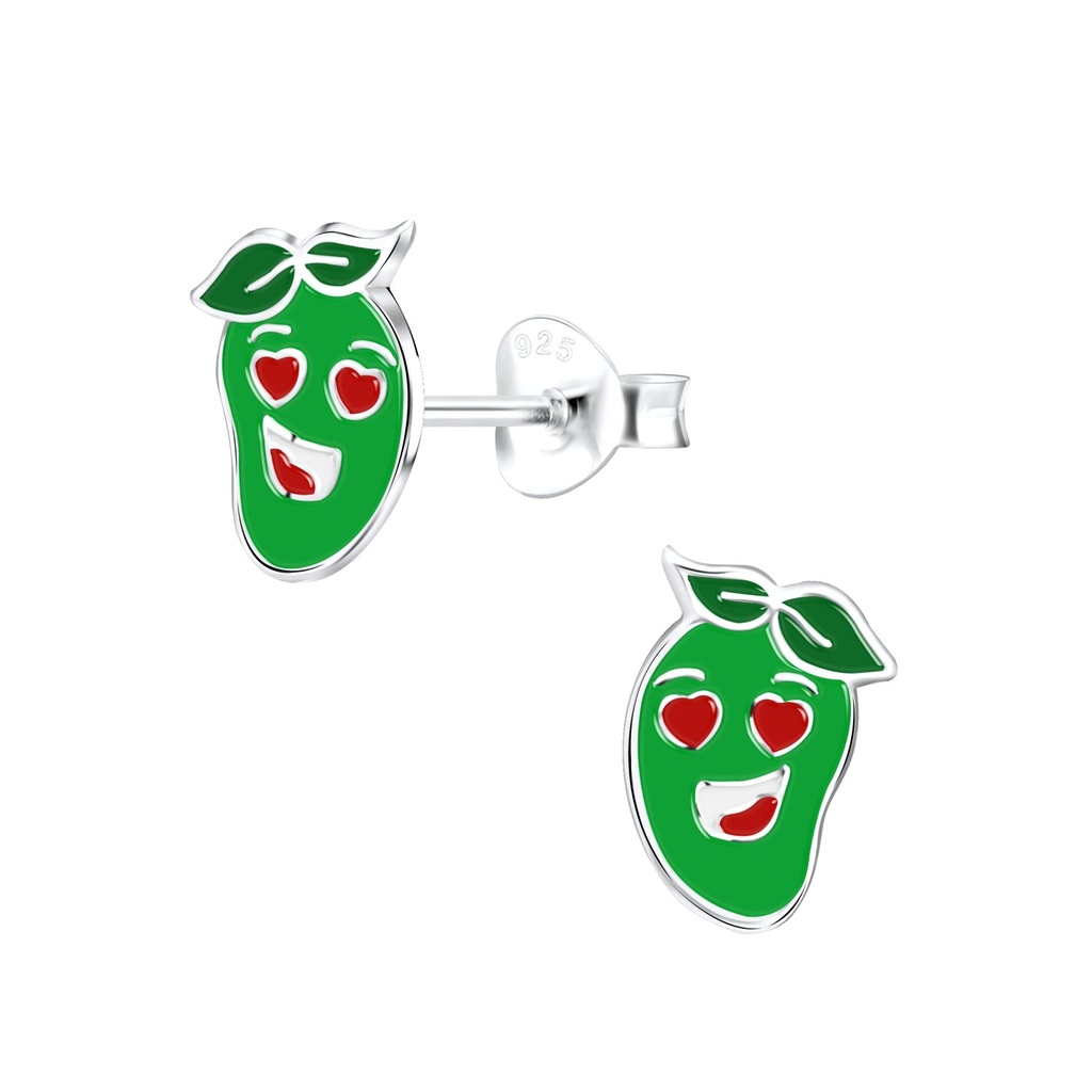 Silver Mango Stud Earrings
