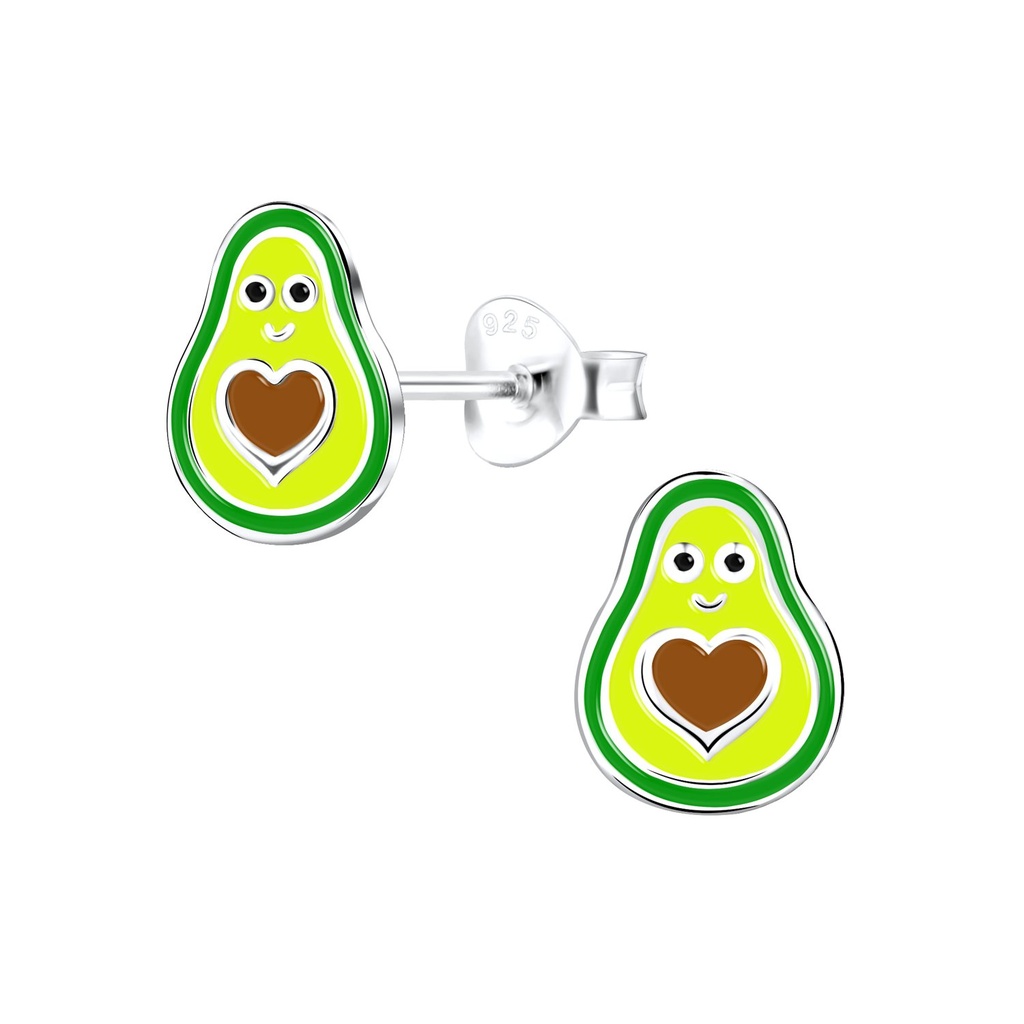 Puces d'oreilles avocat en argent