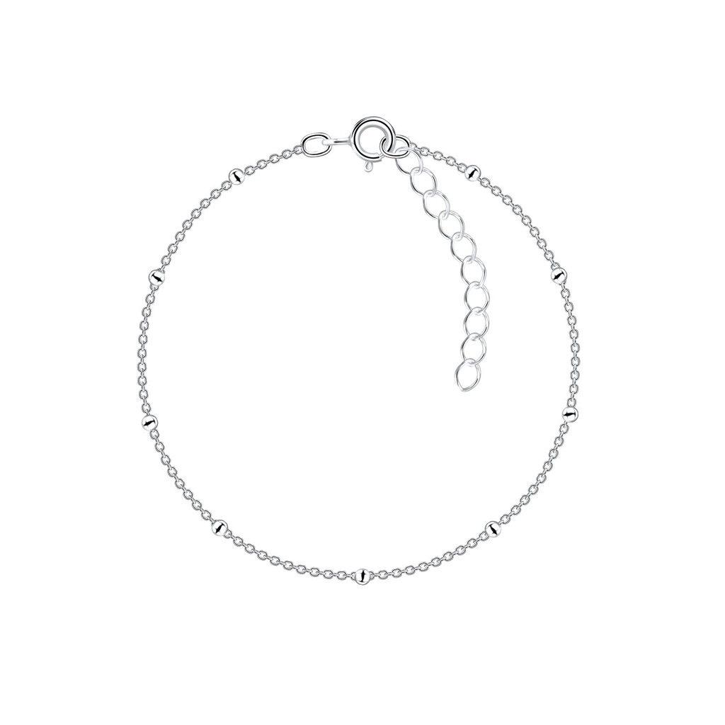 Bracelet satellite en argent 18 cm avec rallonge