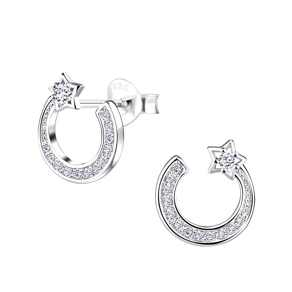 [10013579] Puces d'oreilles étoile en argent