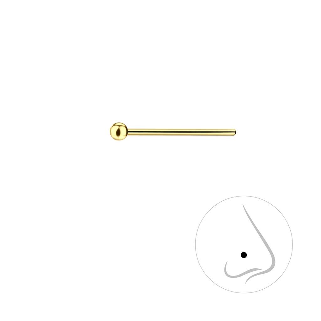 Clou de nez boule en argent 1.5 mm