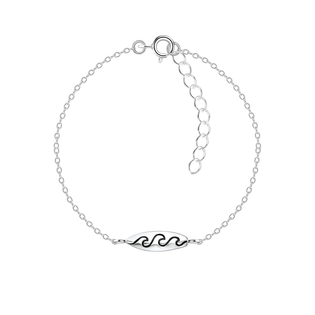[10011946] Silver Surfboard Bracelet