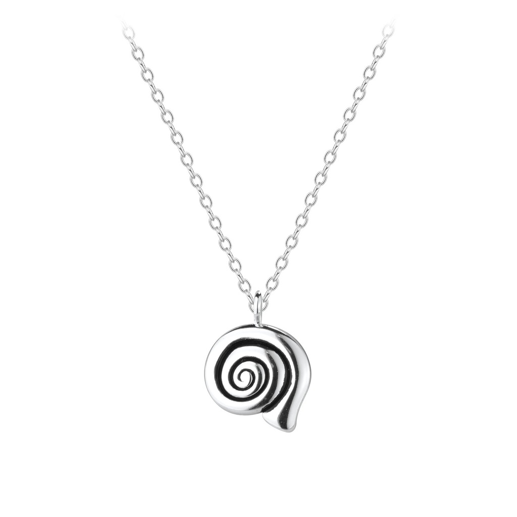 Collier coquillage spirale en argent