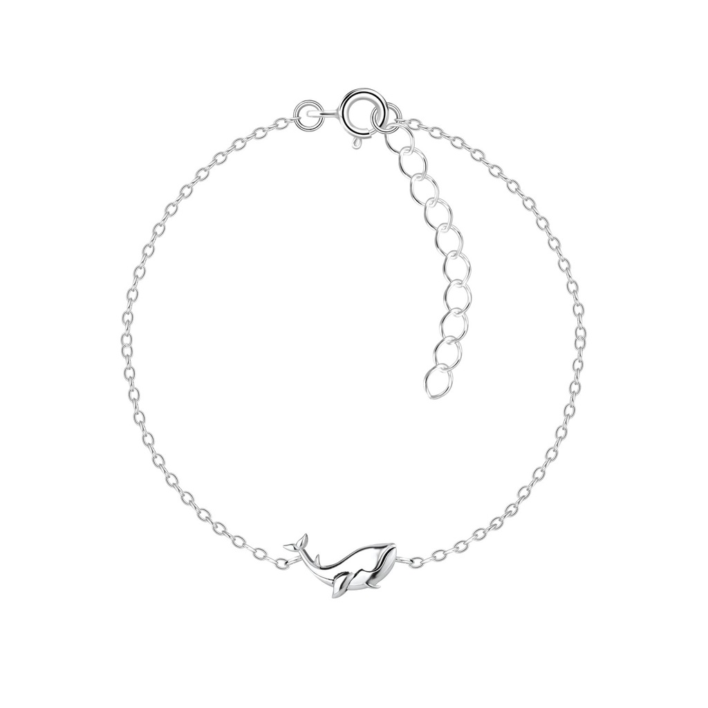[10011934] Silver Whale Bracelet