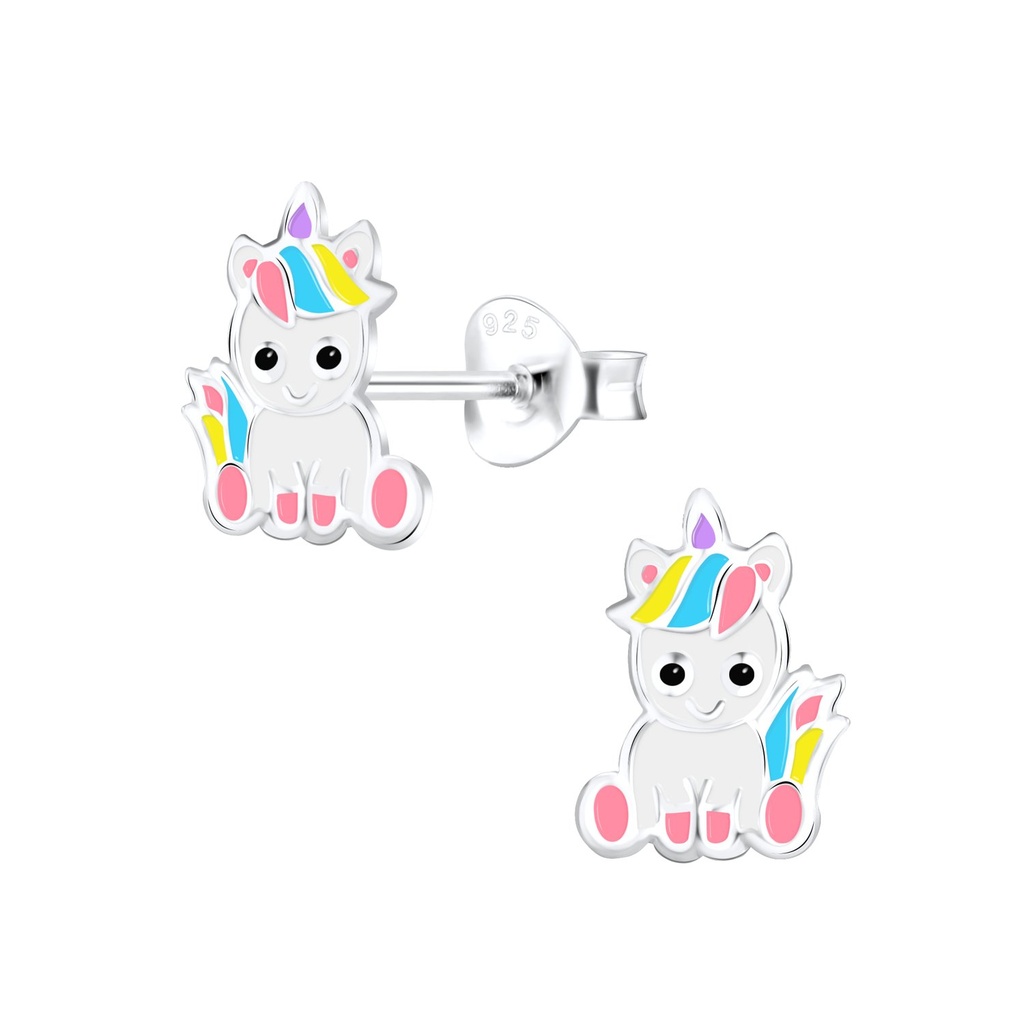 [10012656] Puces d'oreilles licorne en argent