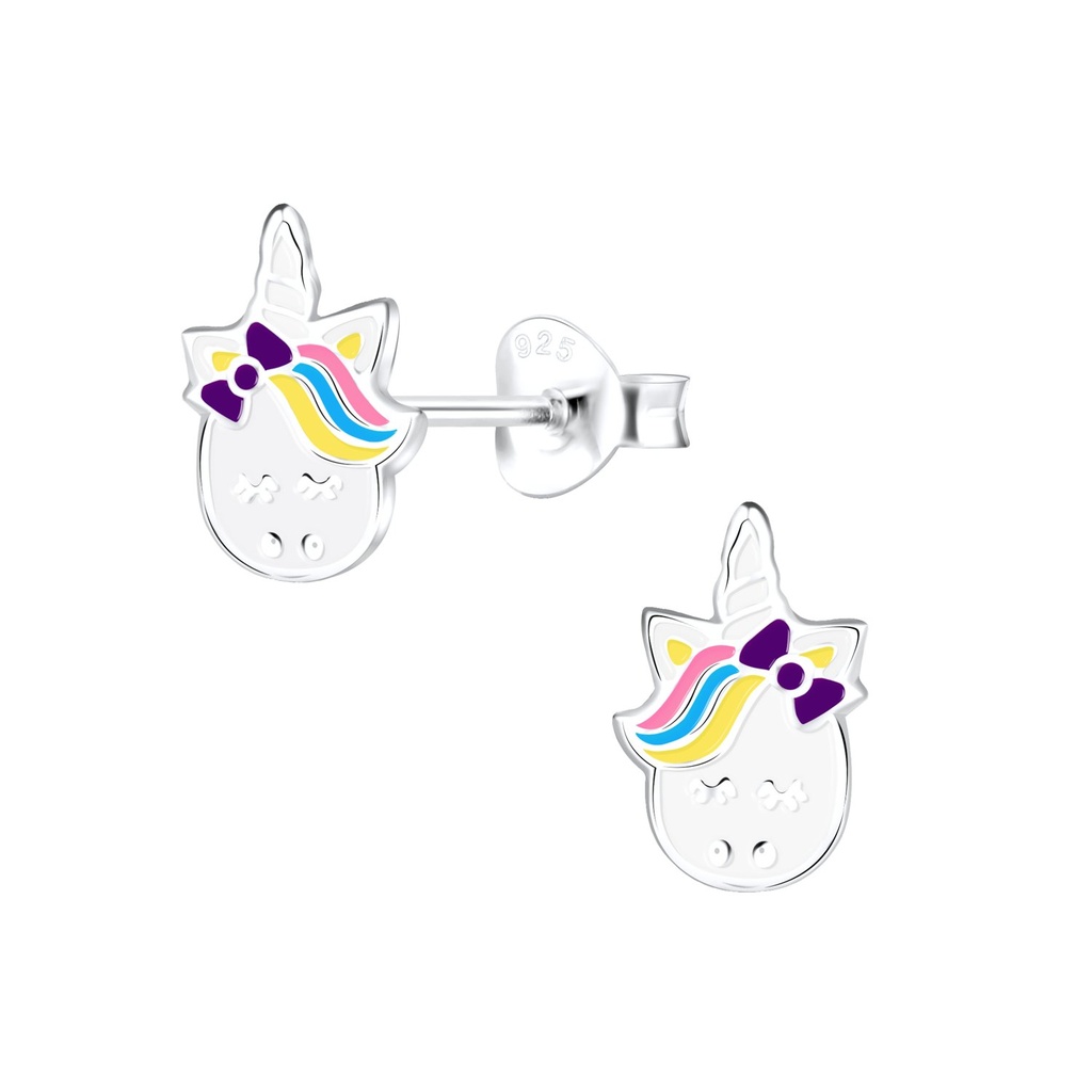 [10012655] Puces d'oreilles licorne en argent