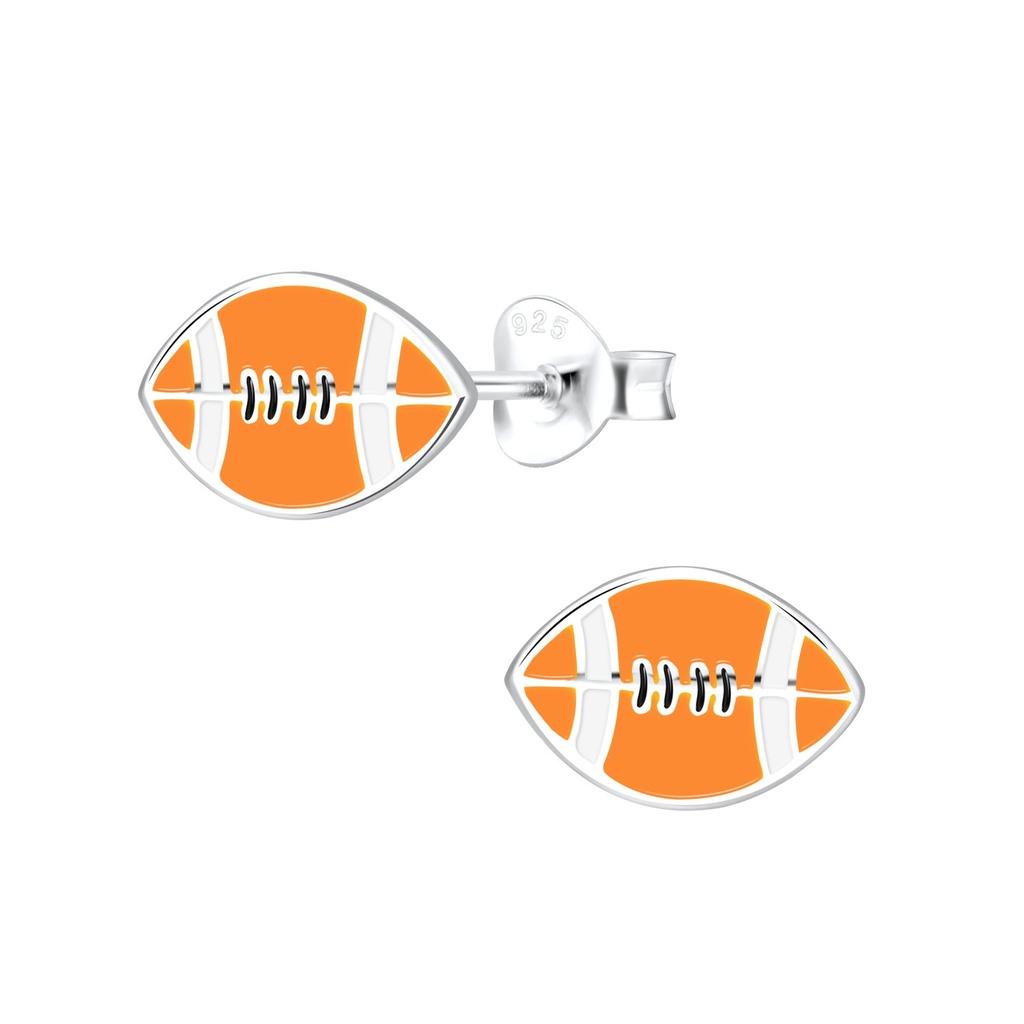 Puces d'oreilles football américain en argent