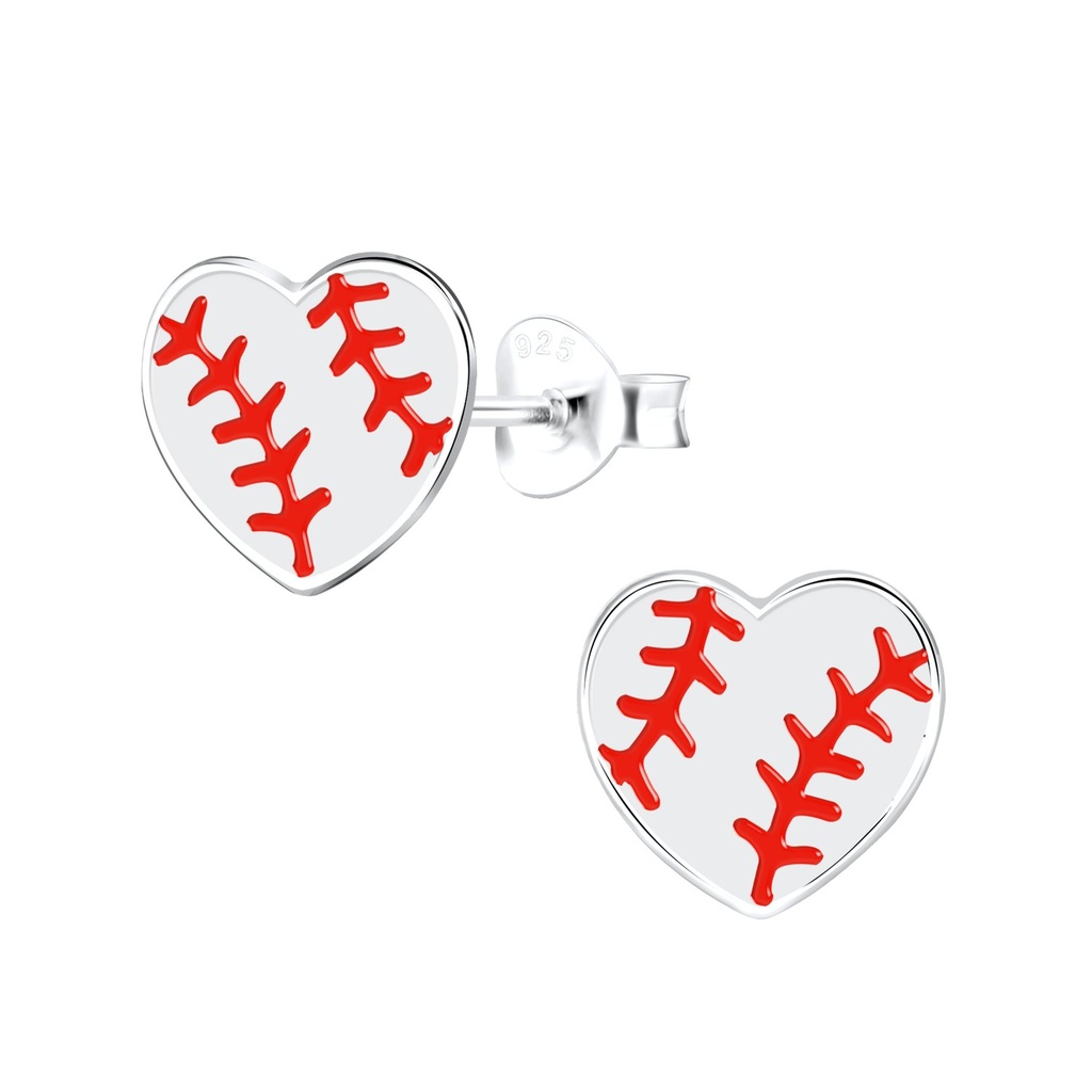 Puces d'oreilles baseball en argent