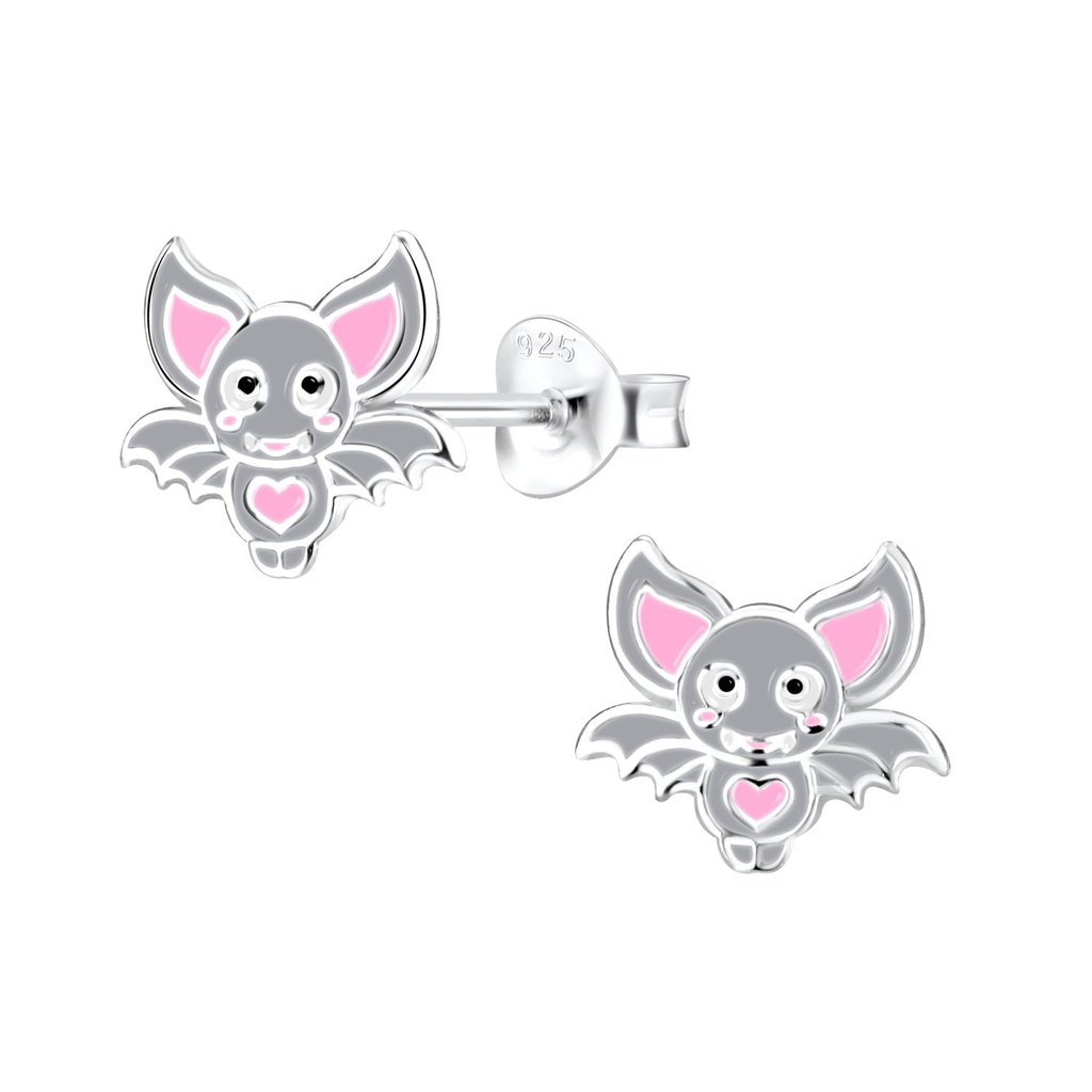[10013613] Puces d'oreilles chauve-souris en argent