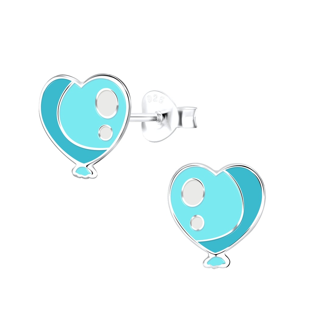 Puces d'oreilles cœur en argent