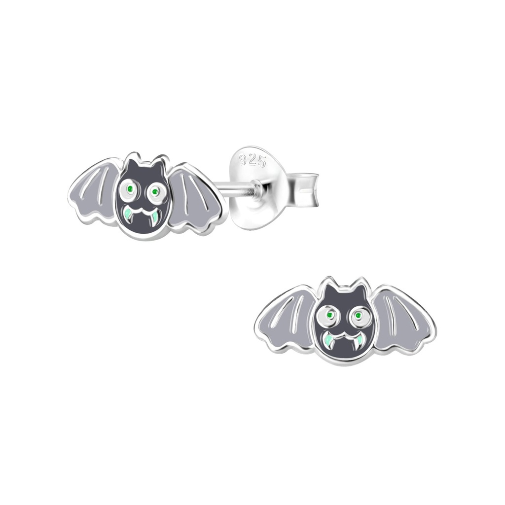 [10013614] Puces d'oreilles chauve-souris en argent