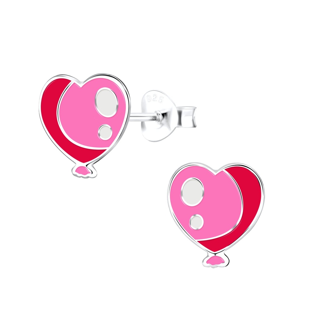 Puces d'oreilles cœur en argent