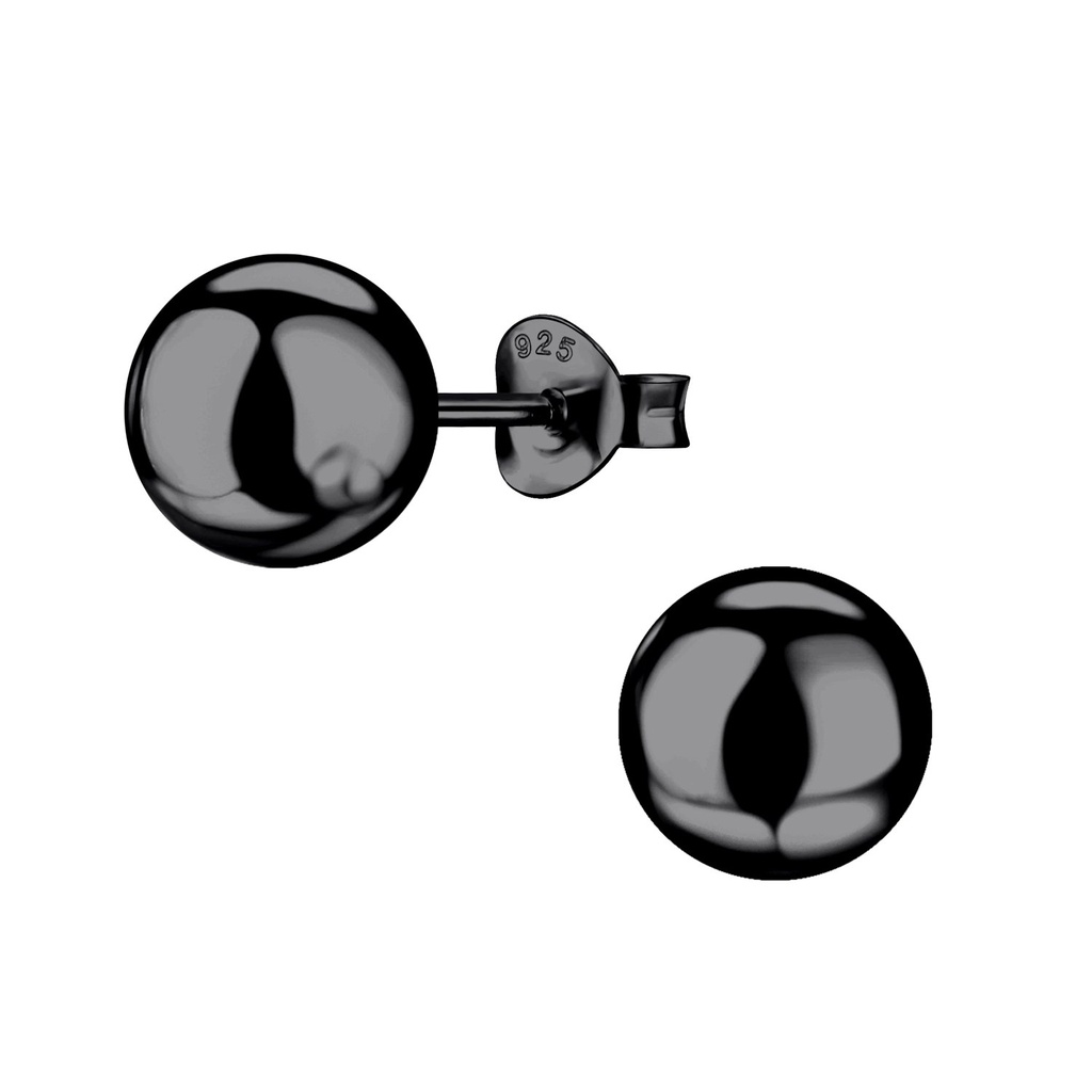 [10013286] 8mm Silver Ball Stud Earrings