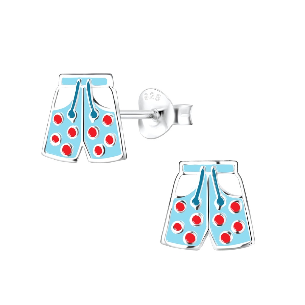 Puces d'oreilles maillot de bain en argent