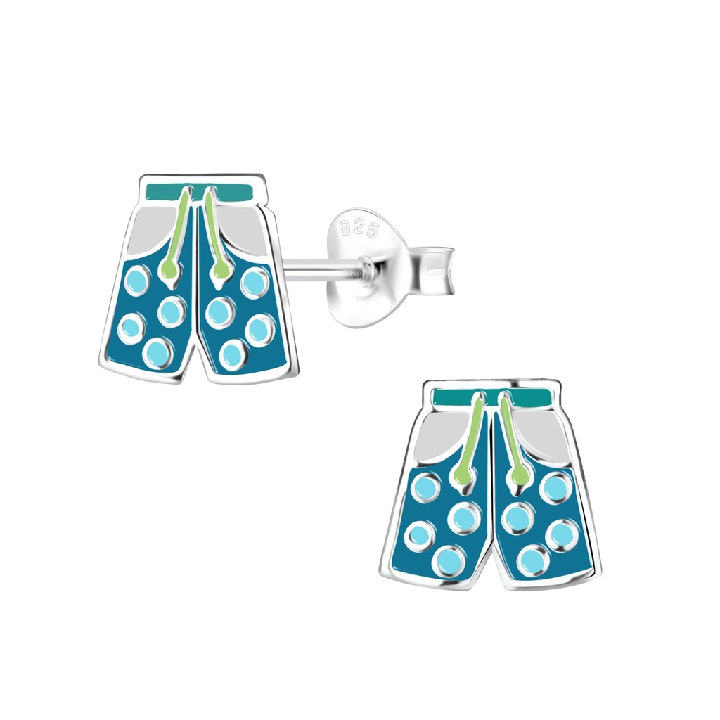 Puces d'oreilles maillot de bain en argent