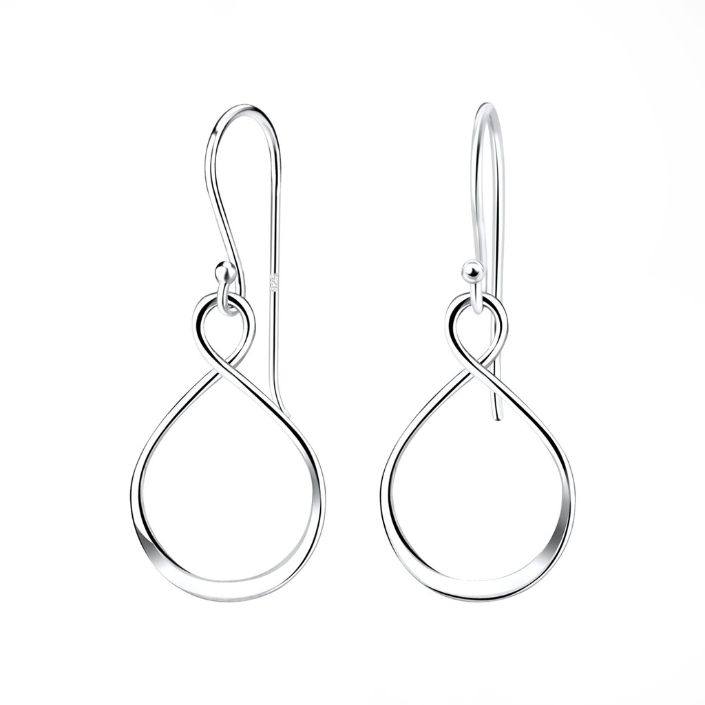 [10010830] Boucles d'oreilles infini en argent