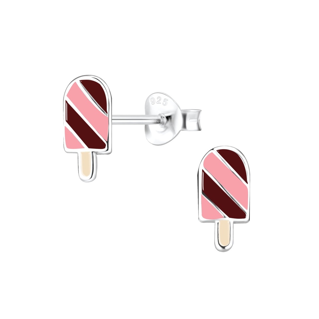 [10013562] Silver Ice Cream Stud Earrings