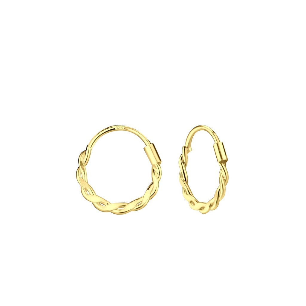Créoles torsadées en argent 11 mm