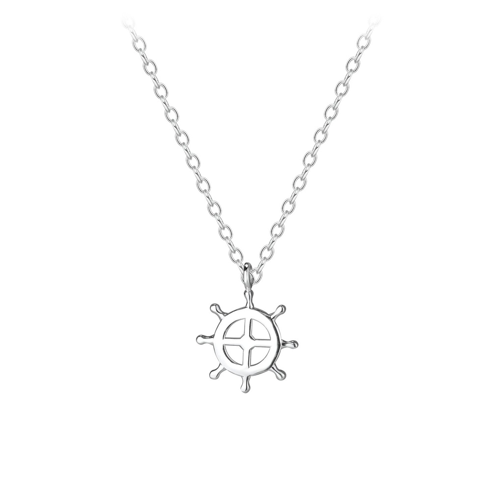 Collier barre de navire en argent