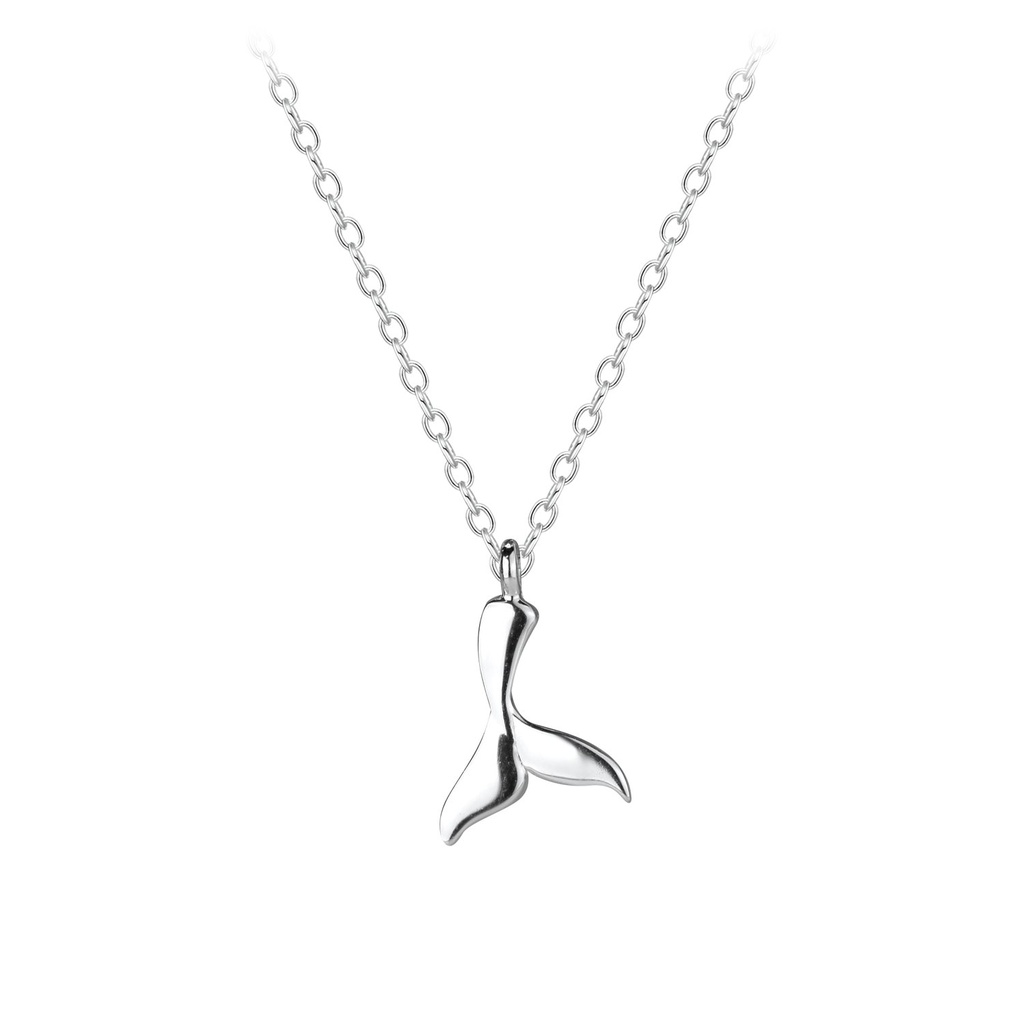 Silver Whale Tail Necklace