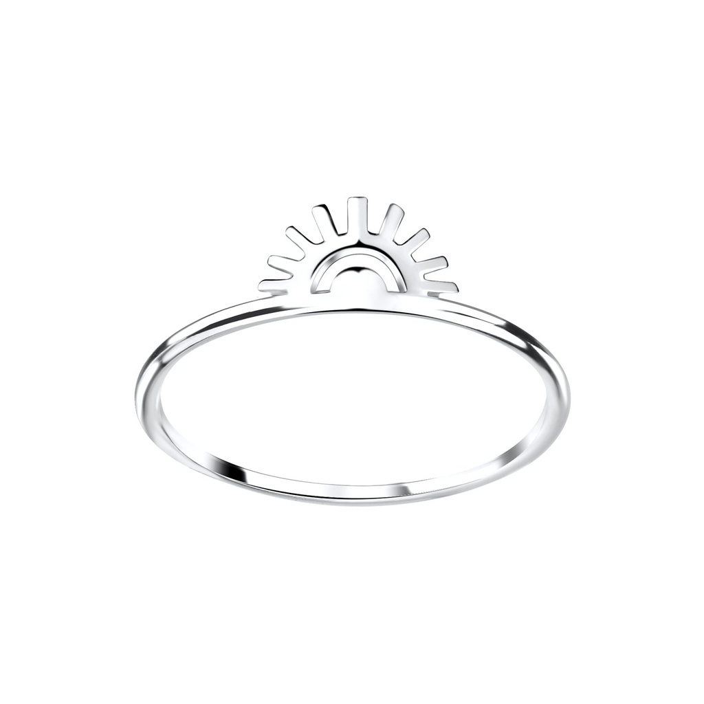 [10011876] Silver Sun Ring (EU 52 / US 6)