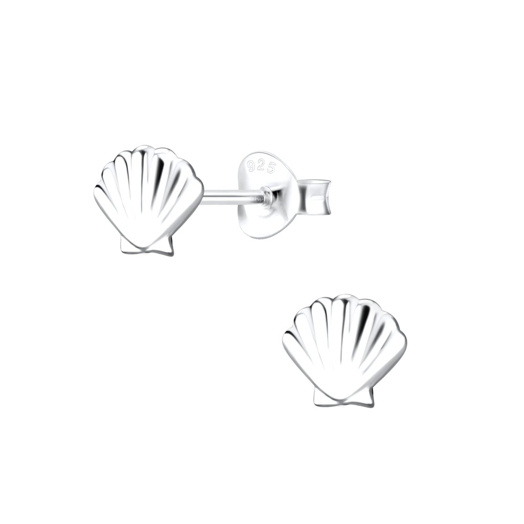 [10012165] Puces d'oreilles coquillage en argent