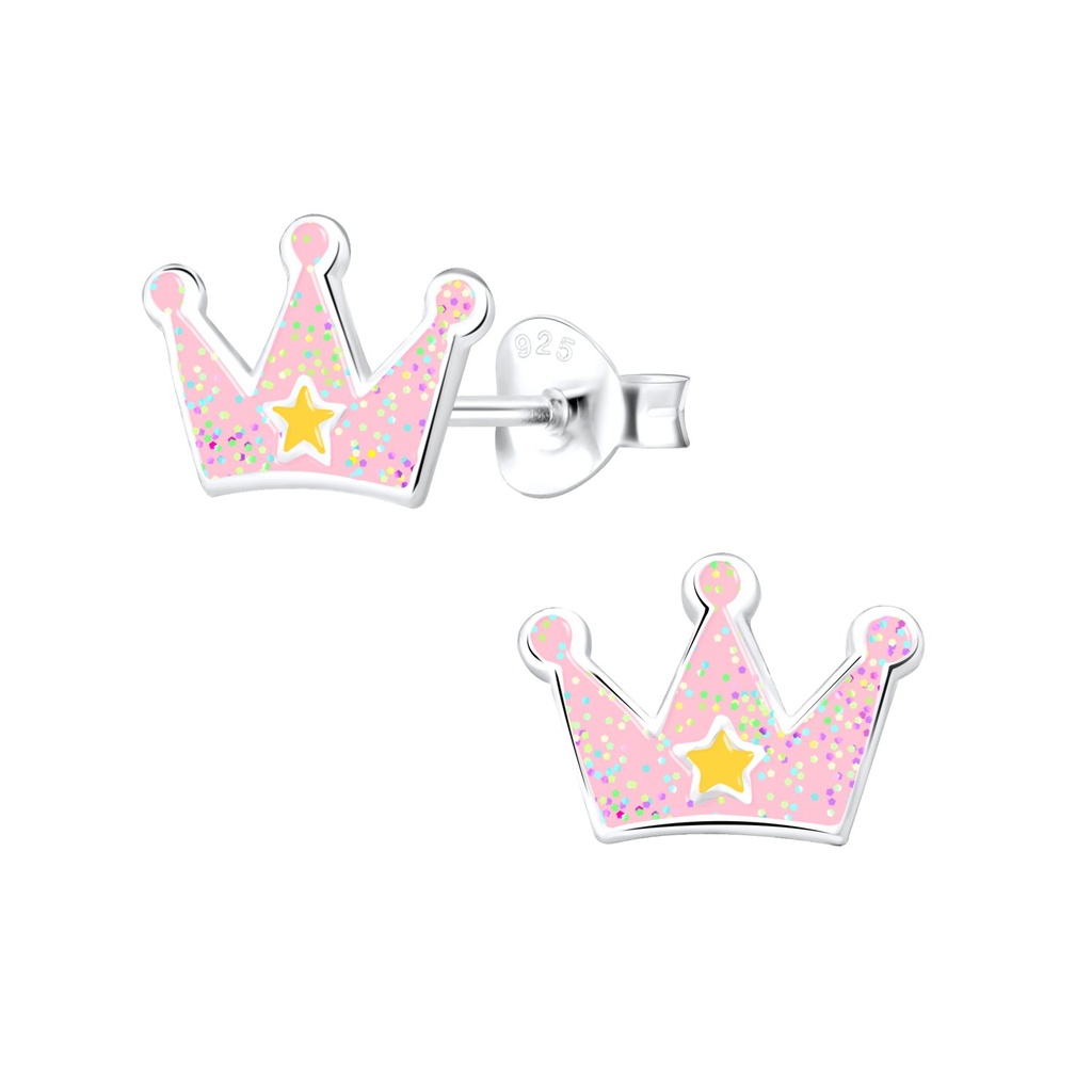 Puces d'oreilles couronne en argent