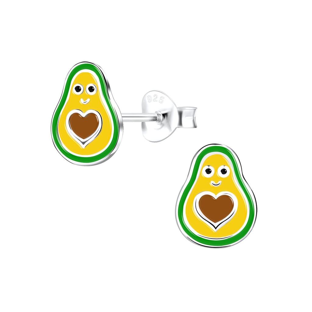 Puces d'oreilles avocat en argent