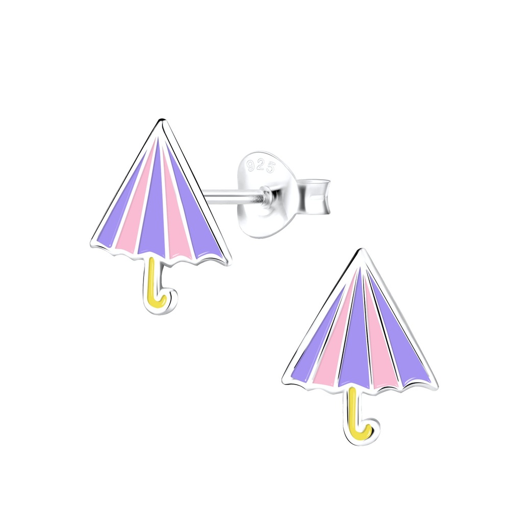 Puces d'oreilles parapluie en argent