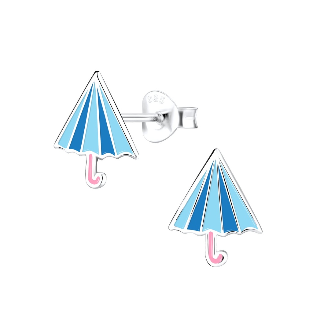 Puces d'oreilles parapluie en argent