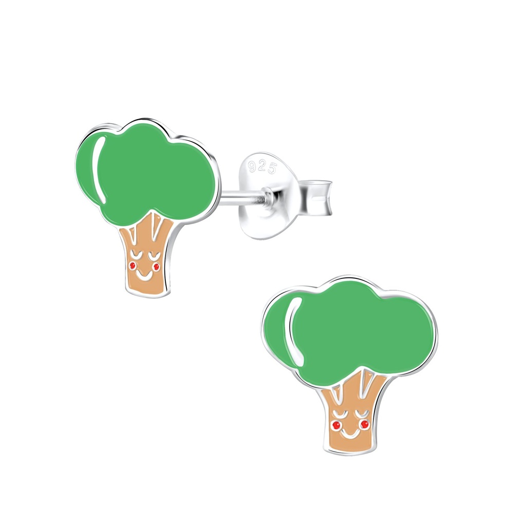 Puces d'oreilles arbre en argent