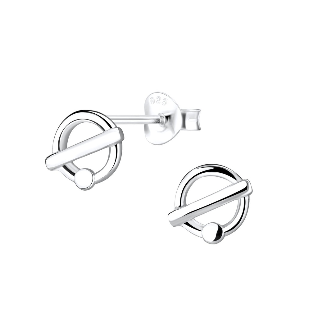 [10012991] Puces d'oreilles géométriques en argent