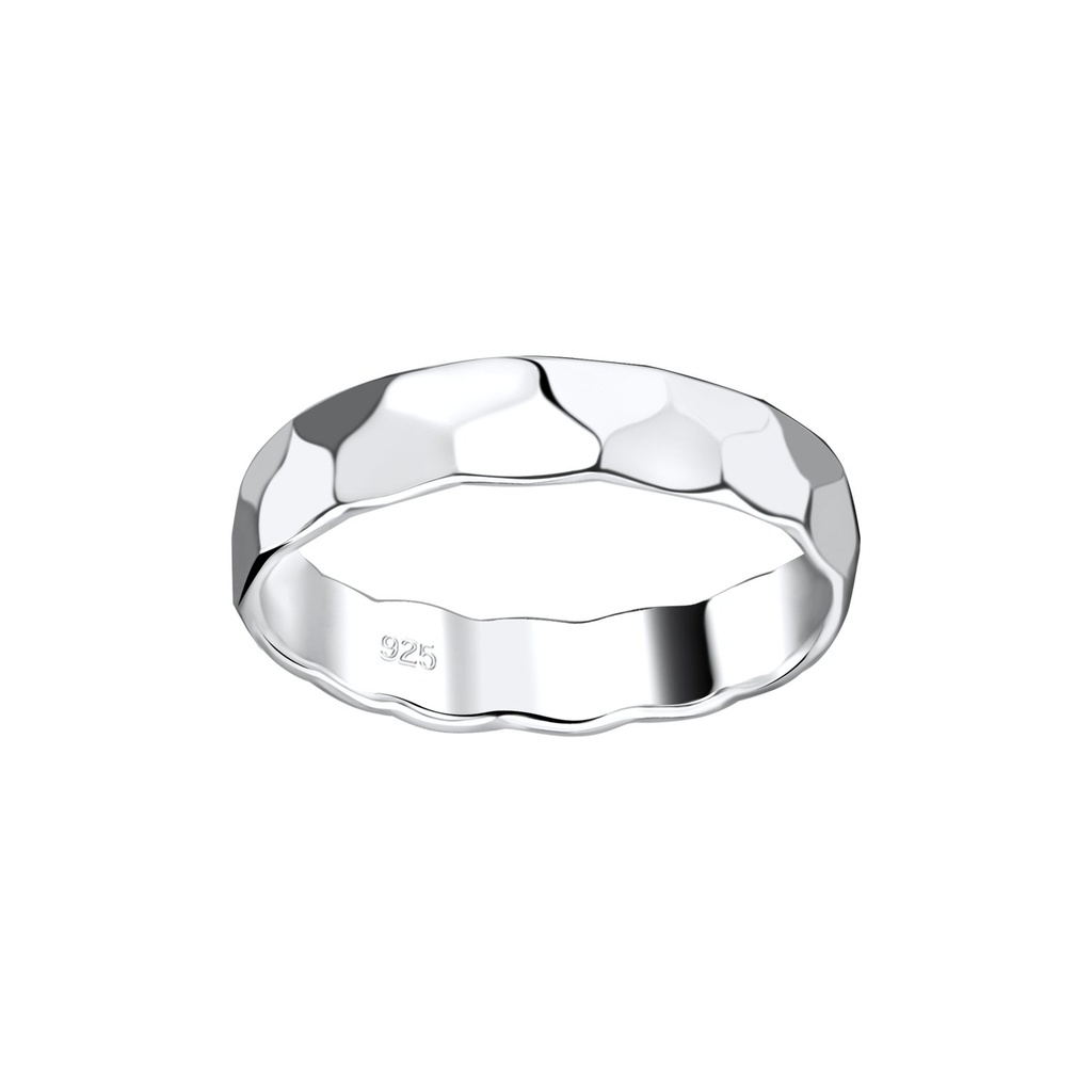 Silver Pattern Band Ring