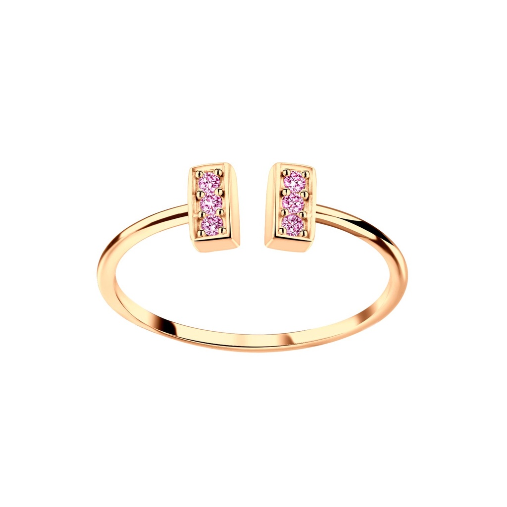 Bague barre ouverte en argent