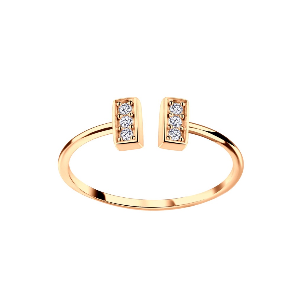 Bague barre ouverte en argent