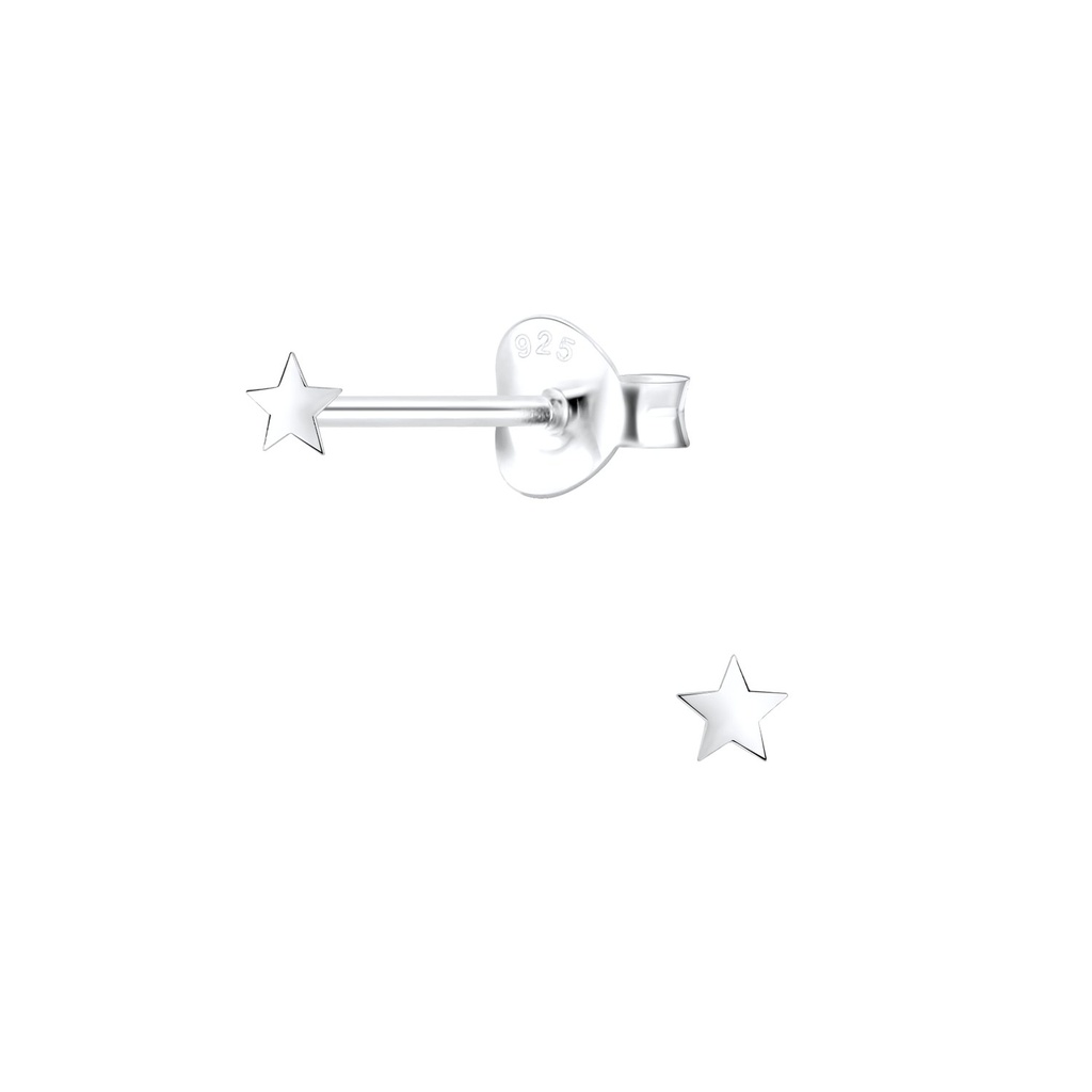 Puces d'oreilles étoile en argent