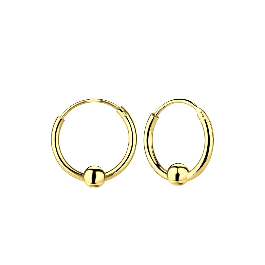 Créoles boule en argent 12 mm