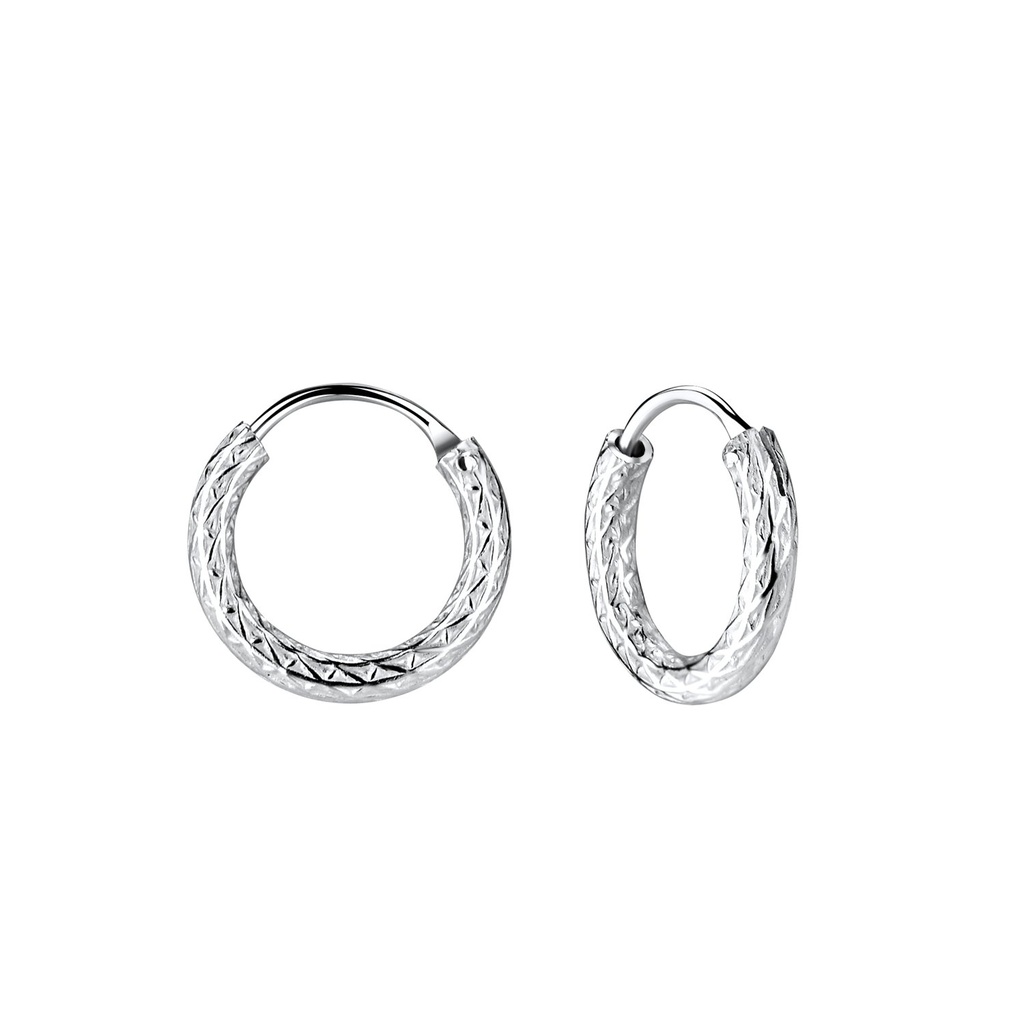 [10010750] Créoles motif en argent