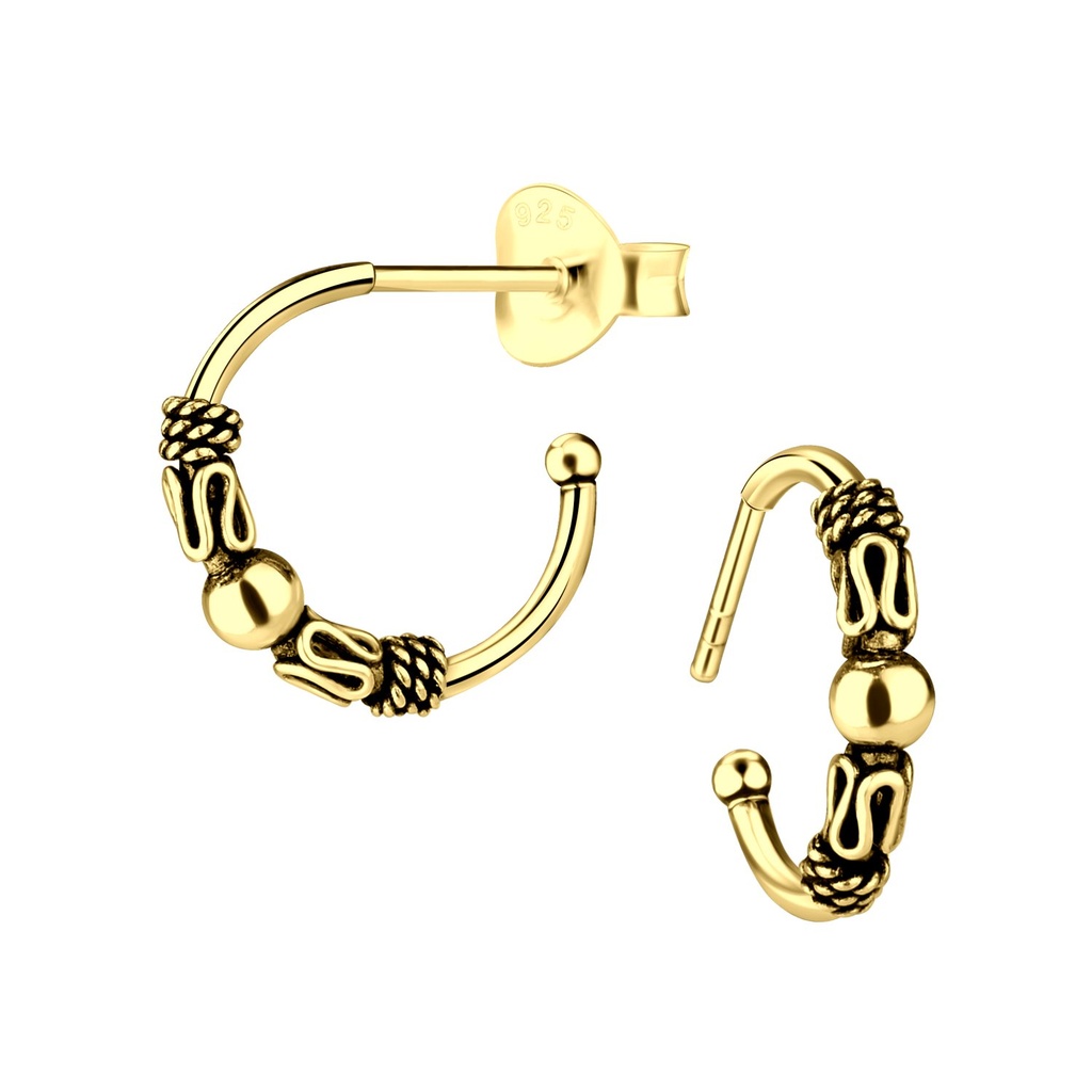 [10012594] Silver Bali Stud Earrings