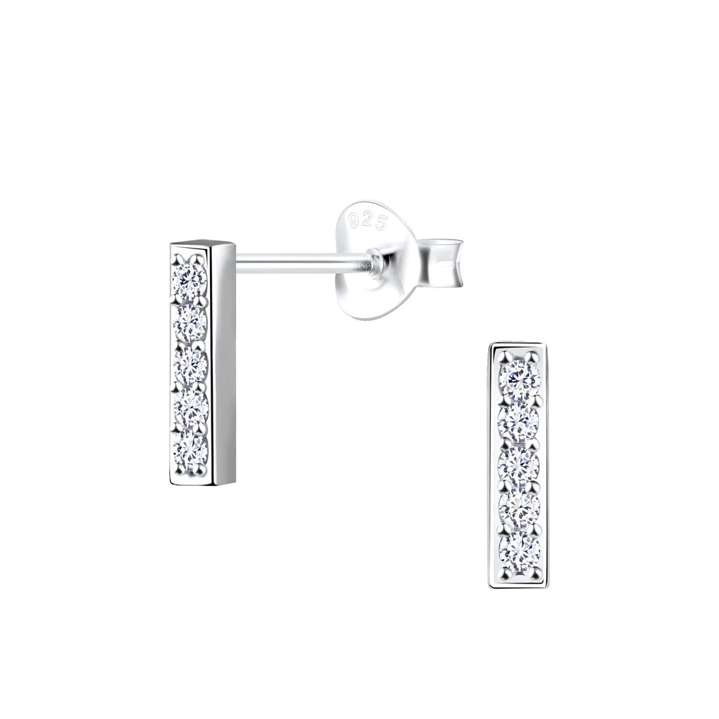 Puces d'oreilles barre en argent