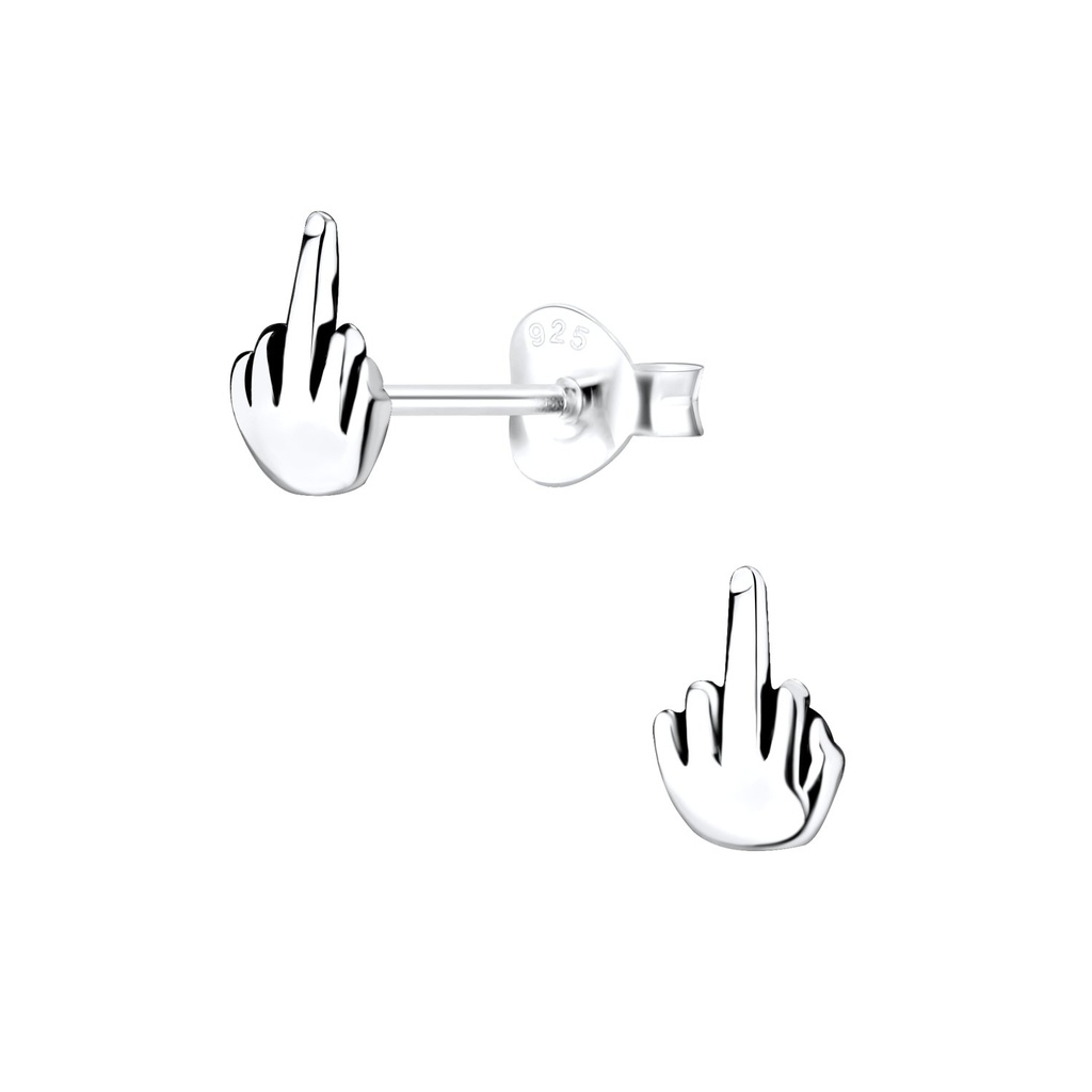 Puces d'oreilles doigt en argent