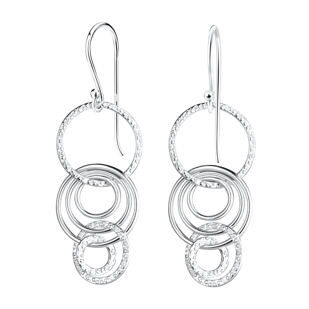 Boucles d'oreilles cercles en argent