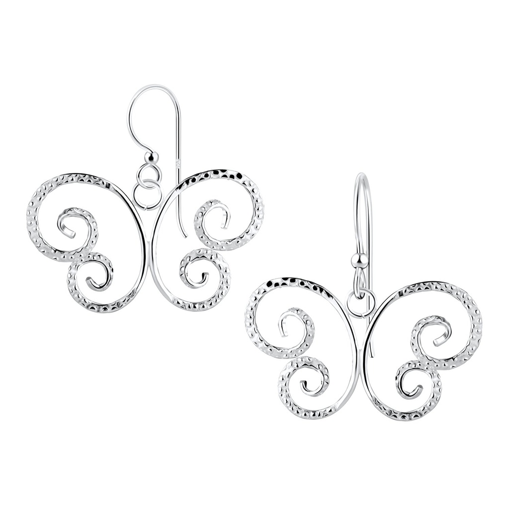 [10011479] Silver Butterfly Earrings