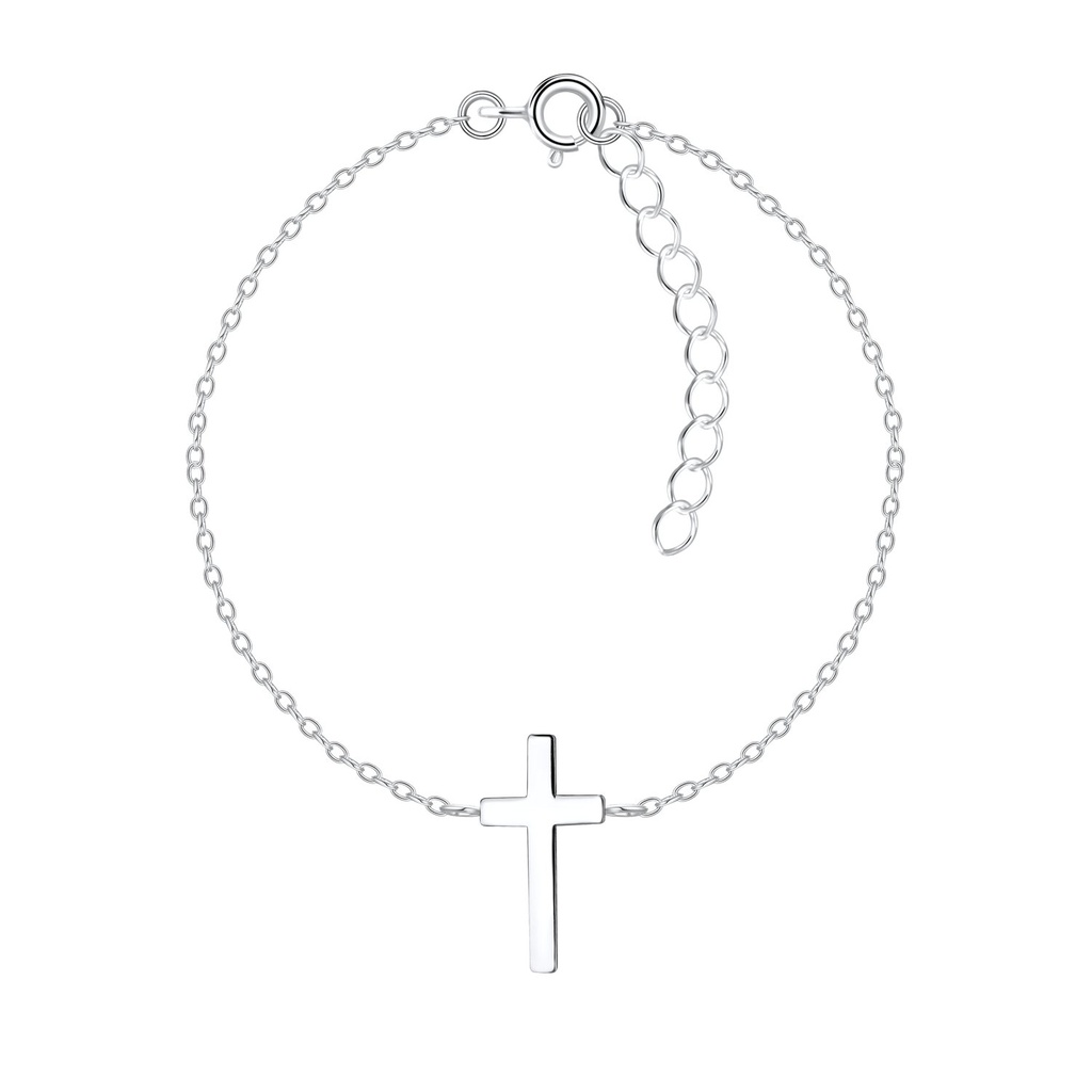 [10012042] Silver Cross Bracelet