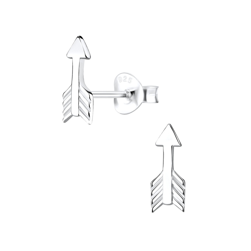Silver Arrow Stud Earrings