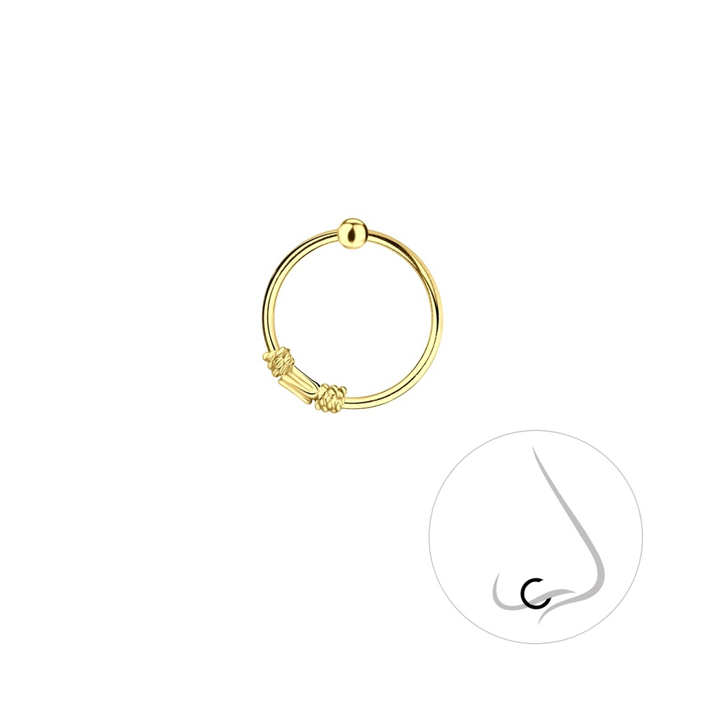 Anneau de fermeture boule Bali en argent