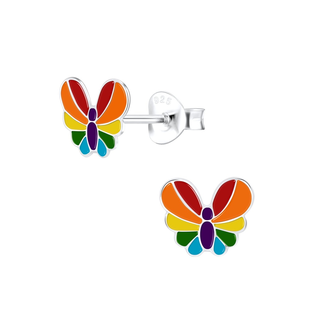 Silver Butterfly Stud Earrings