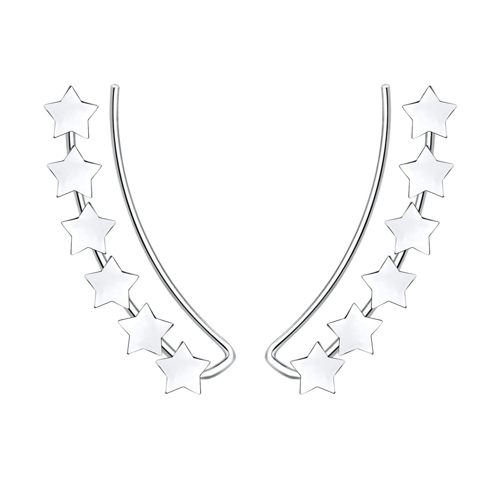 Grimpeurs d'oreille étoile en argent