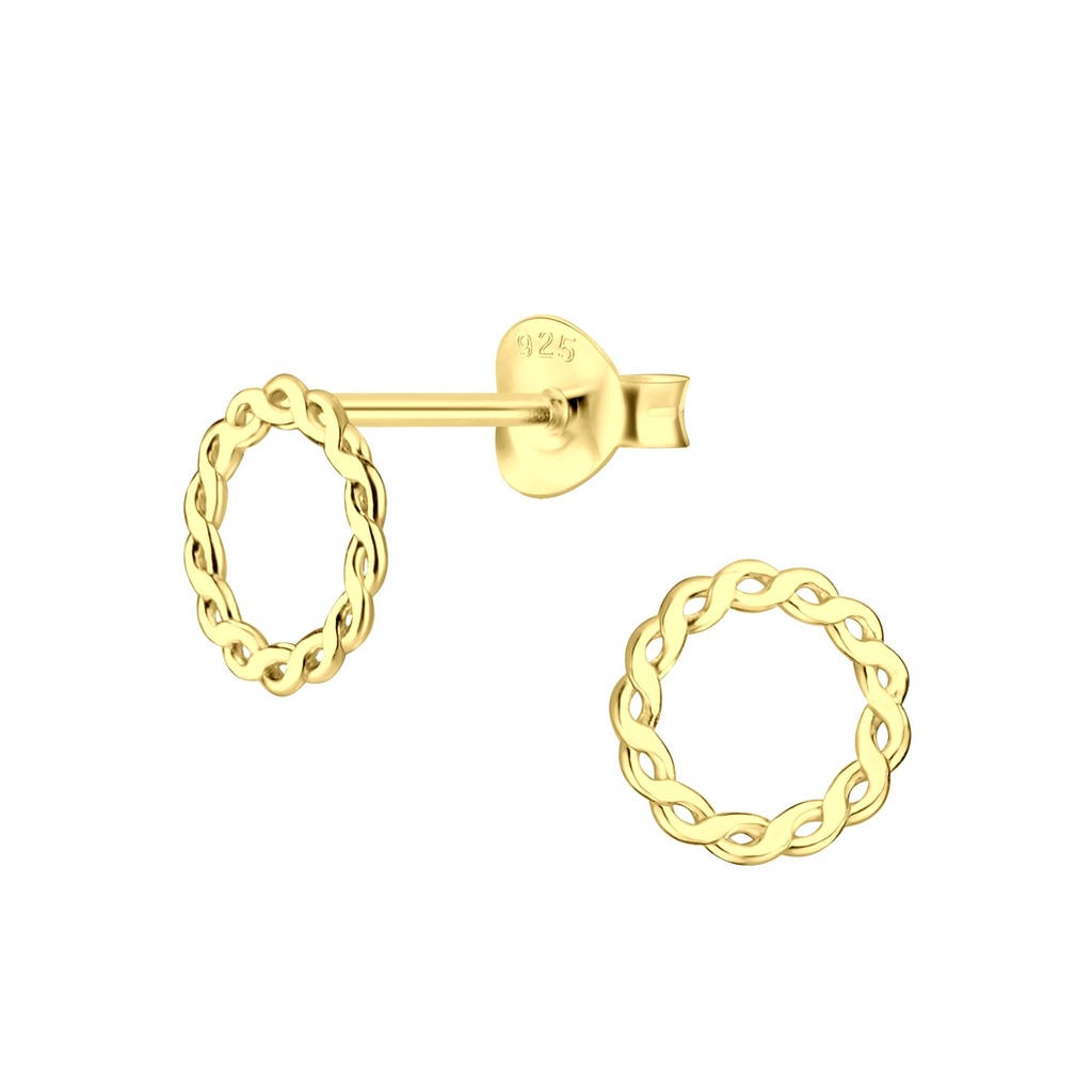 Puces d'oreilles à motifs en argent