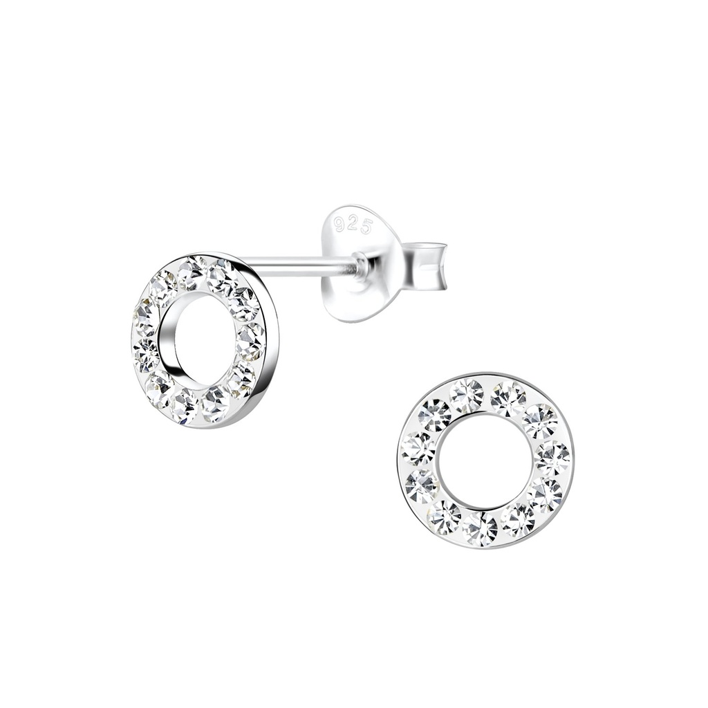 Puces d'oreilles rondes en argent
